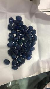 Saphir bleu pierre précieuse en vrac diamant naturel et quartz forme ovale chauffée et calibrée quantité en vrac de haute qualité disponible - Product Image 3