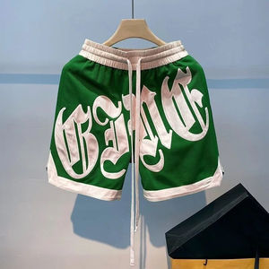 Shorts de basket rétro vintage pour hommes 2025 en gros, logo personnalisé, 100 % polyester, motif brodé hip-hop, taille élastique - Product Image 5