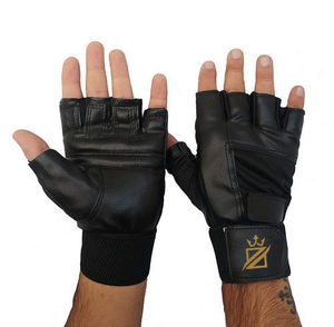 High Quality Custom <b>Fitness</b> <b>Gloves</b> for Gym Exercise Weightlifting Hand <b>Gloves</b> with Breathable Wrist Straps Made Durable Leather - Product Image 4