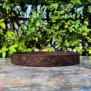 Cinturón Clásico Occidental de Cuero Vacuno de Grano Completo Hecho a Mano con Hebilla de Aleación de Zinc de 40 mm para Uso Casual y Regalos - Product Image 4