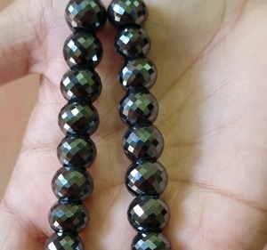 Perles de Moissanite noires rondes 10mm perles à facettes en vrac Moissanite faisant pour bijoux Moissanite et bijoux personnalisés bijoux HipHop - Product Image 5