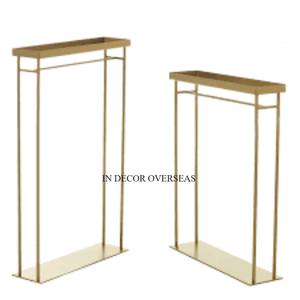 <b>Set</b> Of 3 Simple Standard Designer High Grade Gold Plated Best Quality Aluminum Casted Harlow Stand Wedding <b>Decoration</b> Supplies - Product Image 6