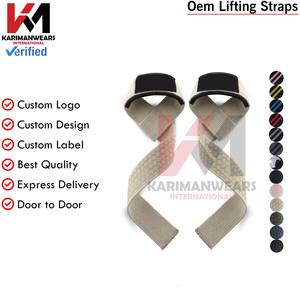 สายรัดข้อมือยกน้ำหนักแบบมีแผ่นรองนีโอพรีน 4 มม. สายรัดข้อมือยกน้ำหนักเพาเวอร์ลิฟติ้ง สายรัดยกน้ำหนักผ้าฝ้ายสำหรับผู้ชายและผู้หญิง - Product Image 2