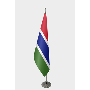 Drapeau officiel de Gambie pour intérieur, imprimé numériquement, drapeau mondial, en nylon, vinyle, soie, aluminium, durable, pour automobile, assurance, éducation - Product Image 1