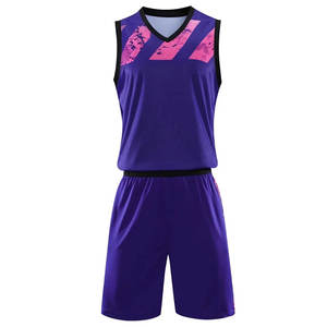 Ensemble d'uniformes de basket-ball en polyester 100% de haute qualité du fabricant professionnel à séchage rapide respirant et grande taille pour l'équipe - Product Image 1
