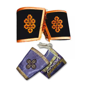 Regalia Lodge Craft Officers Gantelets Maçonnique Regalia Gauntlet Poignets Frange Broderie Personnalisée Couleurs - Product Image 1