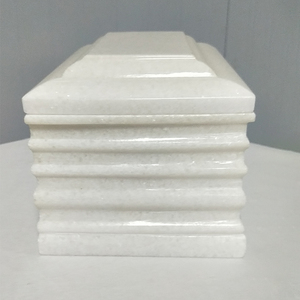 Urna Cineraria in Stile Europeo in Pietra di Giada con Finitura Lucida per Uso Commemorativo, Urne Funerarie Quadrate in Pietra Naturale <span class=keywords><strong>Bianca</strong></span> - Product Image 3