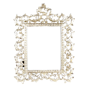 Miroir mural de luxe fini argent vintage cadre en aluminium couleur/taille personnalisée décor à la maison moderne pour salle de bain chambre/salon - Product Image 5