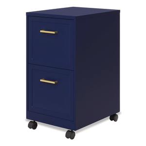 Alera 26415 Armoire de classement verticale mobile à deux tiroirs, bleu marine, 14,25 x 18 x 26,7, en métal, avec 2 tiroirs pour dossiers de format lettre, mobiles - Product Image 3