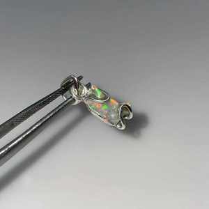 Handmade 925 Sterling Silver Pendant Vintage Multi-Fire Diamond Natural Ethiopian <b>Opal</b> Brass for Children's Christian Charm - Product Image 2