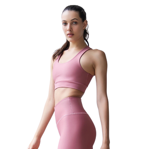 Nouveauté Short de yoga pour femme en spandex/nylon extensible quadridirectionnel taille haute Ensemble d'entraînement sans couture 2 pièces pour la salle de sport - Product Image 2