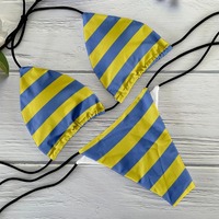 Ensemble de bikini sexy imprimé drapeau australien avec logo personnalisé pour femmes, maillot de bain brésilien à séchage rapide, maillot de bain de plage 2 pièces