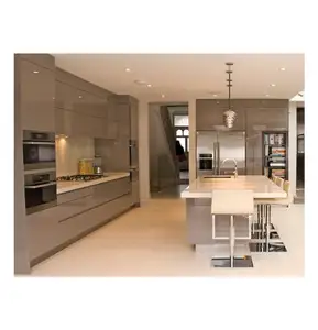 Прима роскошный дизайн Белый Выделите моделирующий лак кухонный шкаф