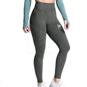 Impresión por sublimación Push Legging sólido transpirable venta directa de fábrica ropa de gimnasio pantalones de alta calidad mujeres logotipo personalizado medio - Product Image 3