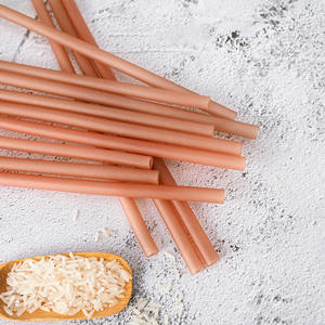 Disposable vegetable flour drinking straws eco friendly rice straw bulk supply from Vietnam factory - Product Image 3