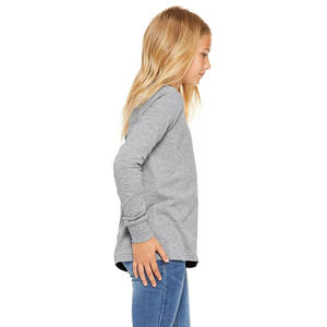 100% coton à manches longues col rond enfants blanc Bella toile jeunesse Jersey T-Shirt Style 3501Y - Product Image 6