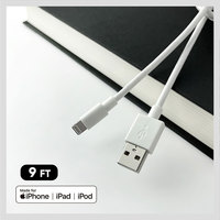 Cable USB con Certificación MFi para Dispositivos iPhone iOS - Carga Rápida, Sincronización, Material de PVC, Blindaje Trenzado, Compatible con Computadoras, en Stock