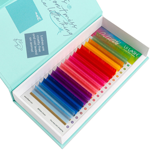 ขนตาปลอมขนมิงค์สีต่างๆพร้อมโลโก้ที่กำหนดเอง - Product Image 1