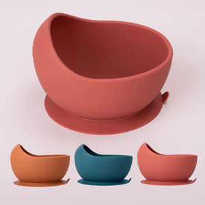 Antidérapant Forte Aspiration Silicone Toddler Bol De Nourriture Sans BPA Micro-ondes Sûr Bébé Plat D'alimentation Durable Écologique En Gros - Product Image 1
