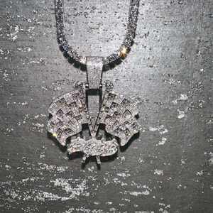 Pendentif à maillons cubains Hip Hop en argent 925 de luxe avec diamant Moissanite et argent glacé Design personnalisé pour bijoux de fête - Product Image 1