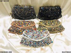 กระเป๋าคลัตช์สำหรับผู้หญิงงานราตรี,กระเป๋าคลัทช์สำหรับเจ้าสาวงานช่างทำมืองานราตรี - Product Image 6