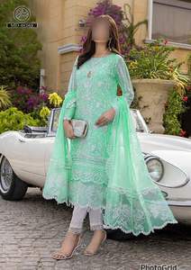 Meilleur costume Salwar Kameez en mousseline de soie personnalisé pour femmes, robe de soirée entièrement personnalisée pour femmes, fabriqué et fourni par les meilleurs - Product Image 4