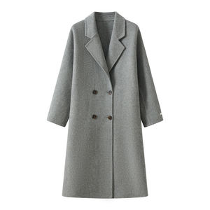 Femmes 2024 décontracté col rabattu écologique doublure en soie manteau d'hiver chaud avec bouton grande taille - Product Image 2