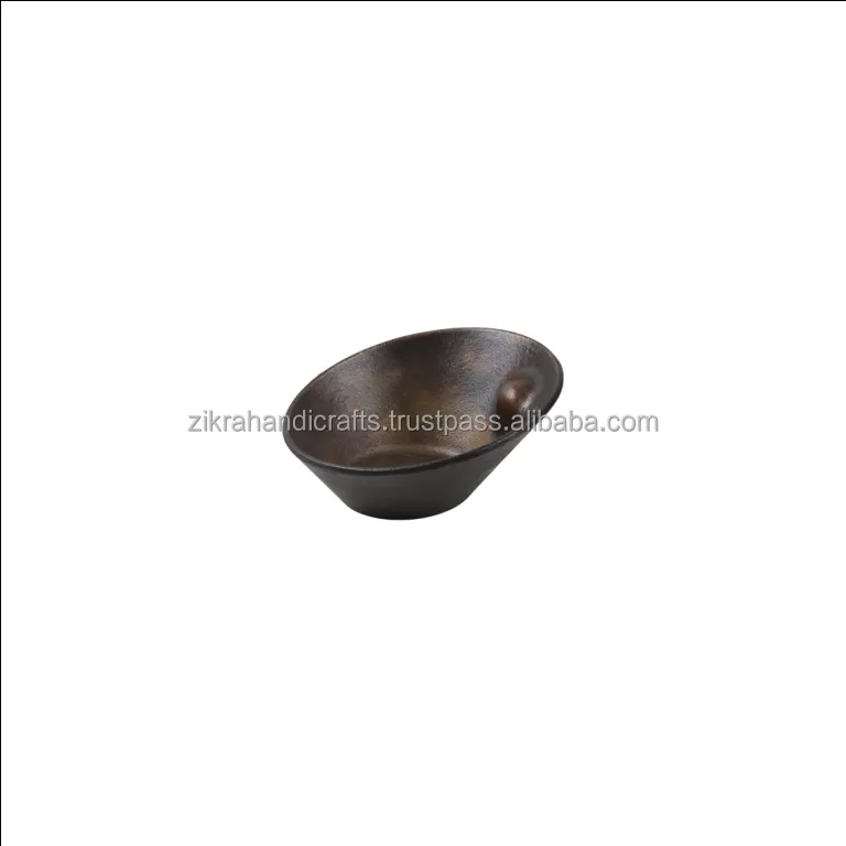 Juego de cuencos de mesa para comedor, cuencos de ensalada para fiesta festiva, restaurante y Hotel, acabado personalizado, negro, precio barato