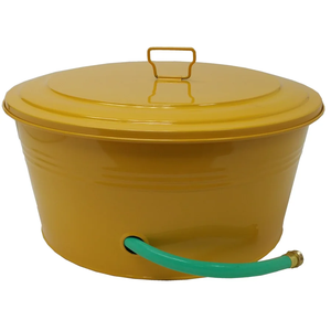 Porte-tuyau décoratif pour jardin, pot de tuyau au design martelé fait à la main, grand pot de tuyau en métal massif de style moderne, décoration de la maison - Product Image 3