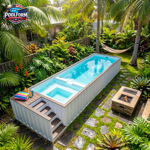 Large Size 8m 20ft 40ft Custom Fiberglass Ground Swimming <b>Pool</b> Shipping Container Swim Spa <b>pool</b> & accessories container <b>pool</b> - Product Image 4