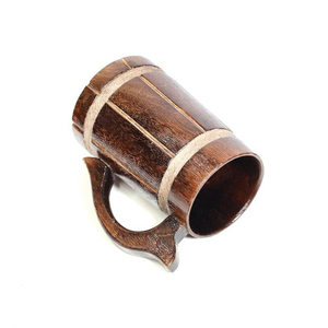 Taza de Cerveza/Vino de Madera Personalizada de Alta Calidad con Color y Logotipo para Exportación a Granel desde India para Regalos Empresariales - Product Image 2