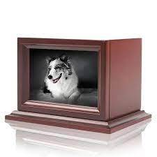 Urnas de cremación de madera hechas a mano de estilo americano para cenizas de gatos y perros Urnas funerarias modernas para restos de mascotas al por mayor - Product Image 3