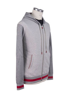 Premiум Cómodo chándal de algodón gris Unisex 100% Fleece Streetwear Sudadera con capucha y Joggers con la característica del logotipo del dobladillo de la costilla inferior - Product Image 4