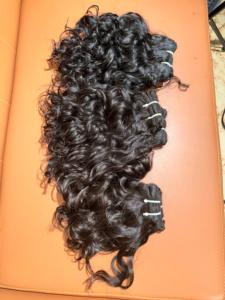 มัดผมหยิกดิบธรรมชาติแบบอินเดียสำหรับต่อผมมนุษย์ม้วนหนาเก็บได้ - Product Image 5