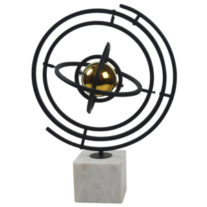 Globo Esférico de Metal Redondo Brillante con Acabado Plateado de Alta Calidad, Globo Decorativo para Mesa de Hogar - Product Image 5