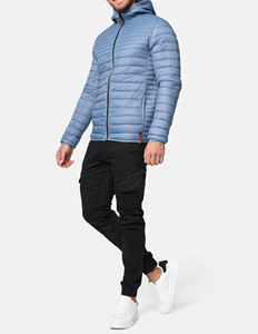 Veste d'hiver légère pour homme, veste matelassée à capuche avec fonction coupe-vent, veste en coton matelassé bon marché à fermeture éclair pour homme - Product Image 2