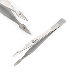 Pinzas quirúrgicas de acero inoxidable con puntas rectas y mango estriado plano 7 \ "(18cm) Fuente de alimentación manual para cirugía Cushing - Product Image 4