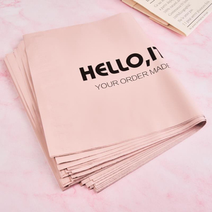 Logo personnalisé imprimé rose plastique PE enveloppe postale avec poignée durable poly matériel expédition courrier Flyers sac pour emballage - Product Image 6