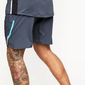 Conjuntos de camiseta y pantalones cortos con cuello levantado de manga larga con estilo Conjunto corto de ropa deportiva con estampado de algodón 100% - Product Image 3