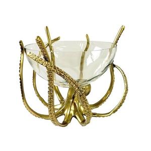 Nouveau bol décoratif en métal avec coquille de poulpe/saladier/bol à fruits - Product Image 6