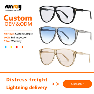 แว่นกันแดดแฟชั่นทรงใหญ่ ดีไซน์โดดเด่น รับผลิตแบบ OEM ป้องกันรังสียูวี 400 ป้องกันแสงสะท้อน เหมาะสำหรับขับรถ ใช้ได้ทั้งผู้ชายและผู้หญิง สไตล์วินเทจ ขายส่ง เลนส์หลากสี แว่นกันแดดผู้ชาย รับทำโลโก้ ทรงวงรี - Product Image 2