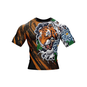 Custom Logo High Quality Wholesale Plain Jiu Jitsu Fitness Shirts Printed Short & long Sleeve Mma for Men Bjj Rashguard Rash - Product Image 4