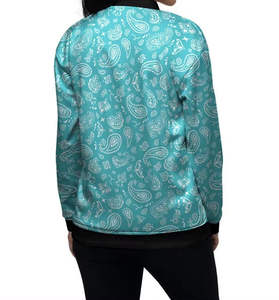 Custom <b>Womens</b> <b>Lightweight</b> Satin Varsity <b>Jacket</b> Nylon Lining Breathable with Chenille Patch & Logo - Product Image 2