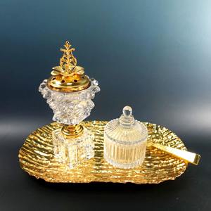 Quemador de incienso Gulf, quemador Bakhoor, quemador de incienso árabe de forma redonda de Metal, calidad lujosa - Product Image 6