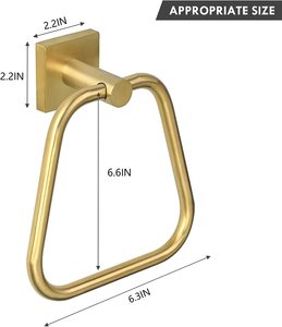 À la mode debout or finition laiton serviette étagère support tige moderne pliable réglable salle de bain organisateur de stockage pour la maison hôtel - Product Image 4