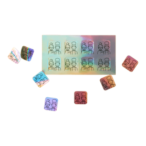 Custom Hologram <b>Vinyl</b> <b>Sticker</b> Sheets 100pcs Waterproof Tear Resistant for Motorcycle Helmets Bicycle Hard Hats Promotional Use - Product Image 1