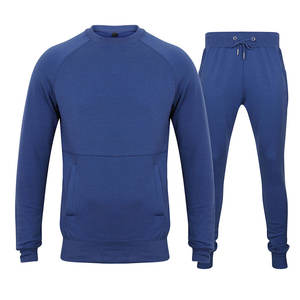 Ensemble de survêtement imprimé respirant en molleton 100 % coton pour homme PUFFIN SPORTS, 2 pièces, couleur unie, logo personnalisé (avant et arrière) - Product Image 5