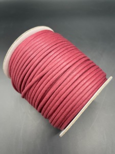 100% coton ciré chaîne haute qualité noir rond étanche cordon Bracelet chaussures Textiles de maison bijoux résultats composants - Product Image 4