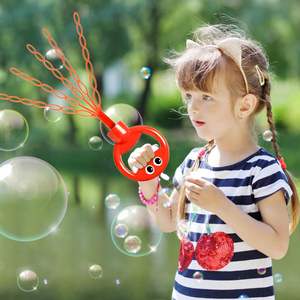 Nouveau cinq griffes 32 trous jouet à bulles visage souriant bâton à bulles avec solution de recharge baguettes à bulles en vrac pour enfants en plein air jouet d'été - Product Image 4