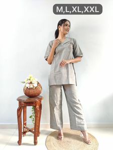 Recién llegado, excelente calidad, estilo moderno, Colección Premium, Lino elegante pesado con bordado, conjunto de moda para mujer - Product Image 5